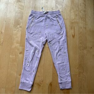 Crewcuts Girls (10) Pink-Purple Gold Sweatpants with Elastic Waistband